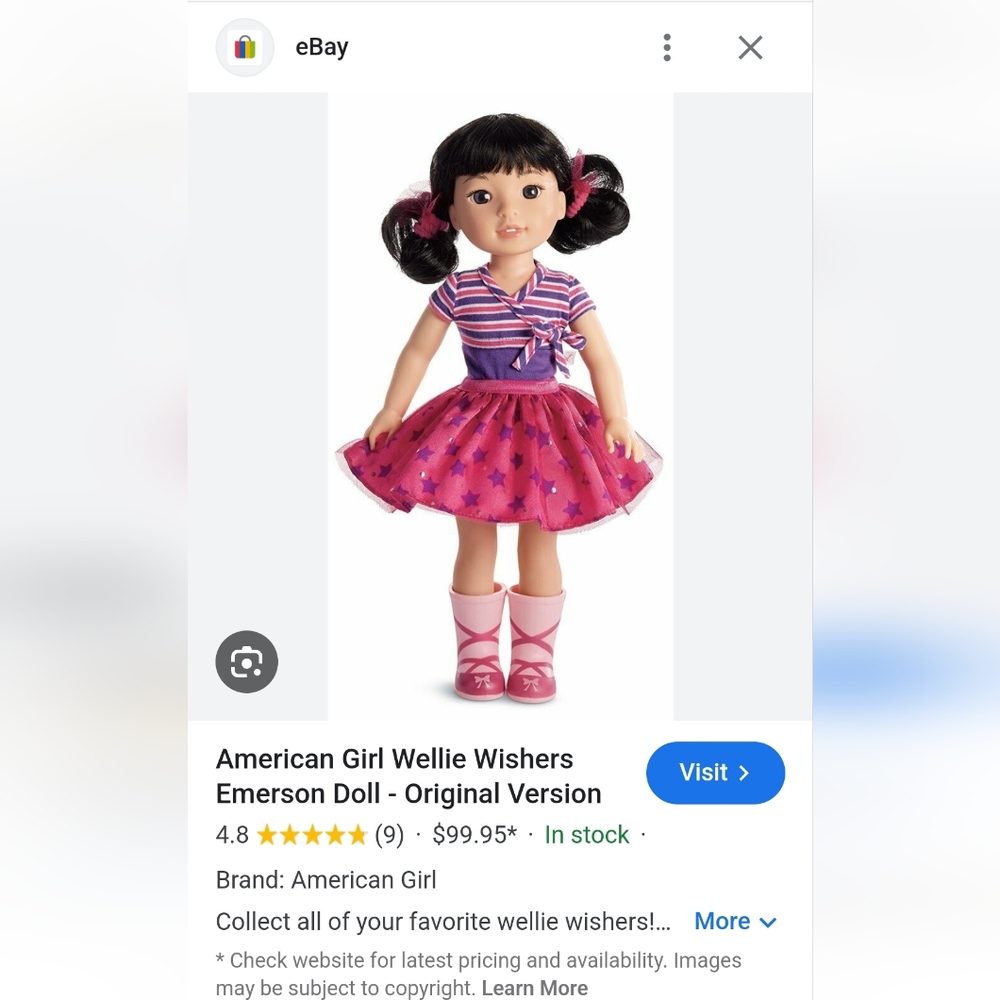 American Girl Wellie Wisher Emerson - Picture 6 of 9